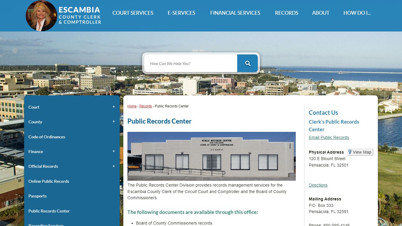 Public Records Center | Escambia County Clerk, FL